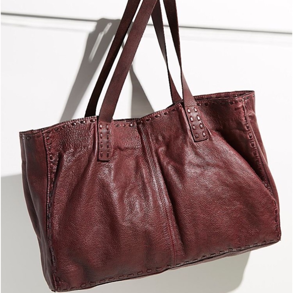 Free People Camille Leather Tote Bag